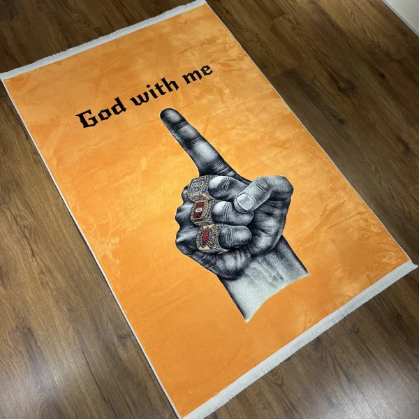 God With Me Premium Halı